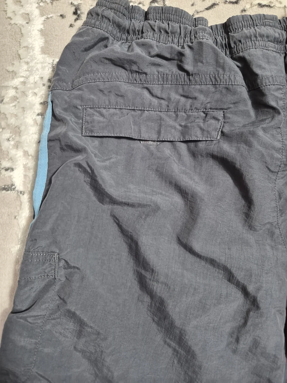 Vintage Adidas swim trunks 90s three side stripes cargo pocket mesh Drawstr.M